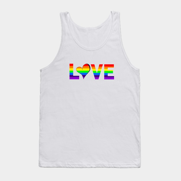 Rainbow Love Universal Word of Support Tank Top by tnts